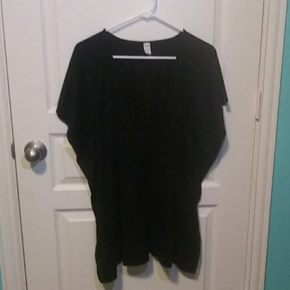 Black swimsuit coverup